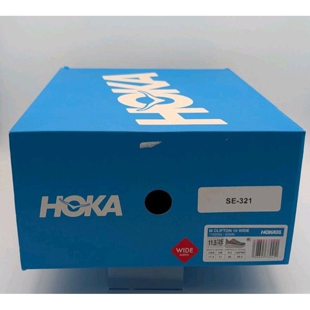 Hoka Men's Clifton 10 Wide Athletic Shoes 1162032 / SGNN | Men's 11.5 2E | NEW - Picture 8 of 11
